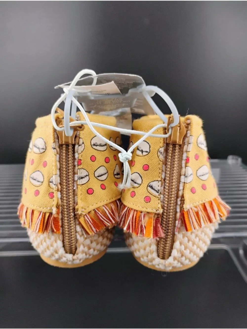 Disney Kids Sandals Yellow Polka Dot Design Size 13/1 Cork Sole